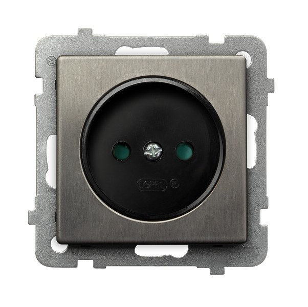 Gniazdo pojedyncze z przesłonami torów prądowych GP-1RMP/m/37 Sonata Stal Inox OSPEL stal inox