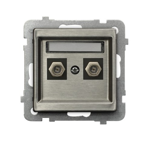 Gniazdo antenowe typu F podwójne GPA-2RMF/m/37 Sonata Stal Inox OSPEL stal inox