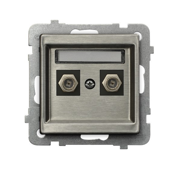 Gniazdo antenowe typu F podwójne GPA-2RMF/m/37 Sonata Stal Inox OSPEL stal inox