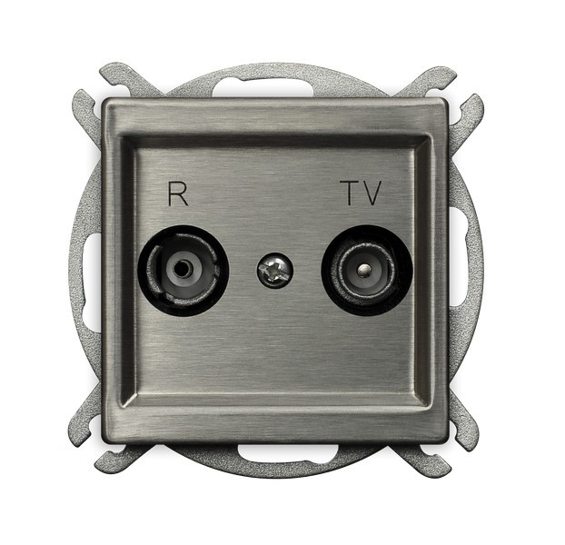 Gniazdo RTV końcowe GPA-RMK/m/37 Sonata Stal Inox OSPEL stal inox