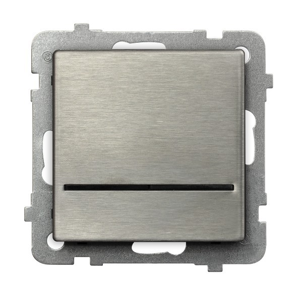 Łącznik kontrolny z podświetleniem niebieskim ŁP-12RMS/m/37 Sonata Stal Inox OSPEL stal inox