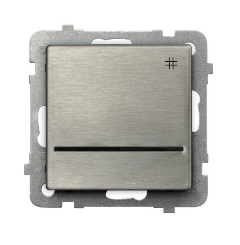 Łącznik krzyżowy z podświetleniem niebieskim ŁP-4RMS/m/37 Sonata Stal Inox OSPEL stal inox