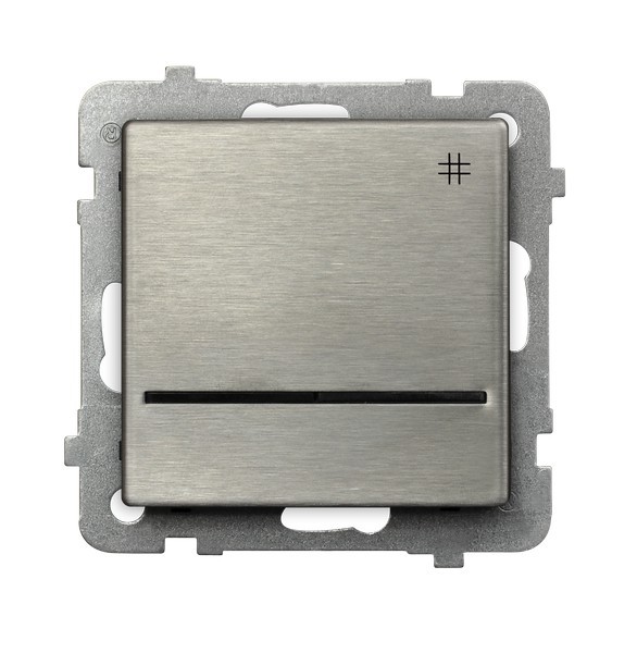 Łącznik krzyżowy z podświetleniem niebieskim ŁP-4RMS/m/37 Sonata Stal Inox OSPEL stal inox