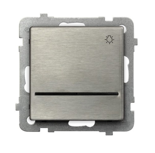 Łącznik zwierny "światło" z podświetleniem niebieskim ŁP-5RMS/m/37 Sonata Stal Inox OSPEL stal inox