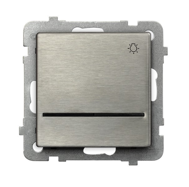 Łącznik zwierny "światło" z podświetleniem niebieskim ŁP-5RMS/m/37 Sonata Stal Inox OSPEL stal inox