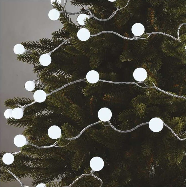 Lampki ogrodowe Girlanda Łańcuch kulki Big Cherry 40x LED do Ogrodu z Żarówkami D5AC01 Emos Dekoracyjny 4m lampki choinkowe świąteczne IP44 Dekoracja sznur zimna biel Biały