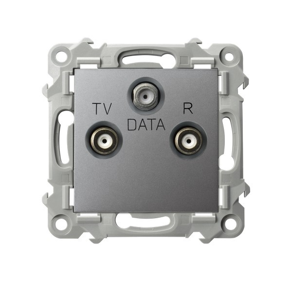 Gniazdo RTV-DATA GPA-ZD/m/70 Szafir OSPEL szary mat szare szara