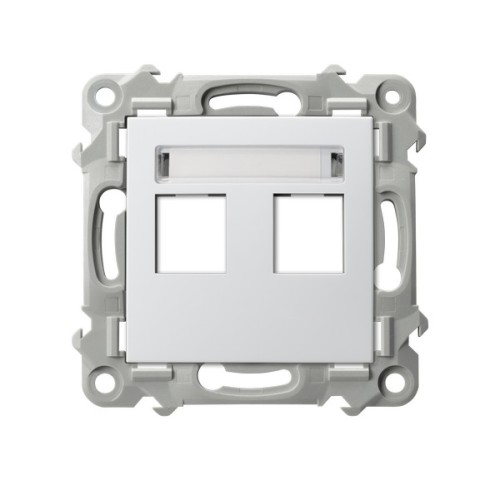 Obudowa gniazda podwójnego typu Keystone prosta GPK-2Z/p/00 Szafir OSPEL biały białe biała