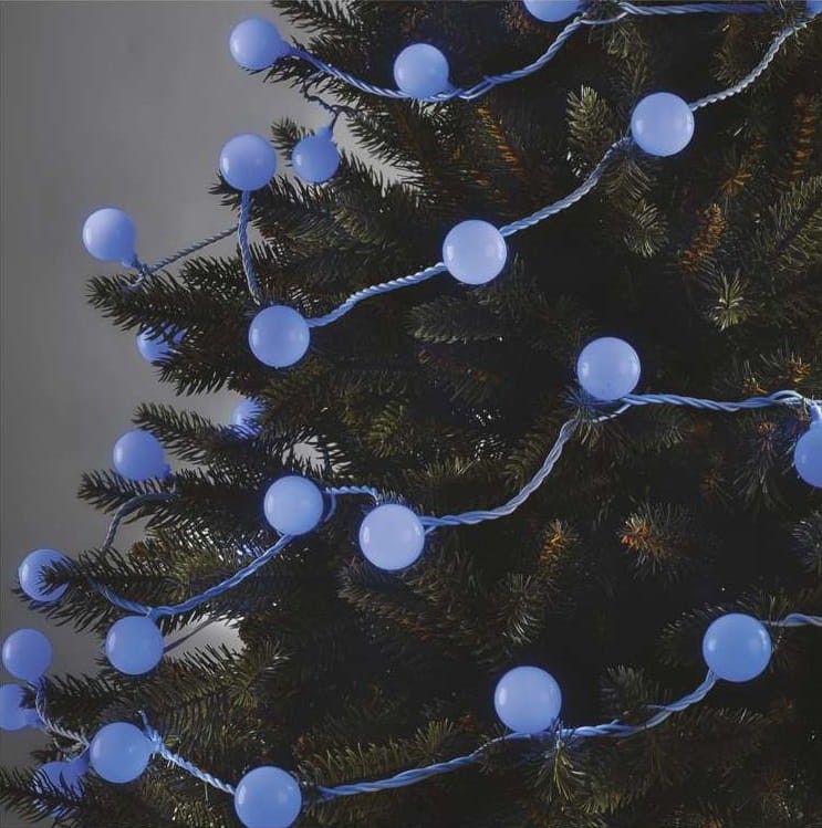 Lampki ogrodowe Girlanda Łańcuch kulki Big Cherry 40x LED do Ogrodu z Żarówkami D5AB01 Emos Dekoracyjny 4m lampki choinkowe świąteczne IP44 Dekoracja sznur Niebieski