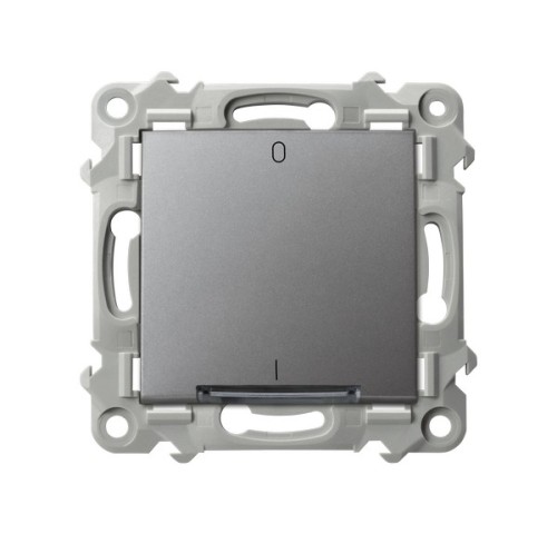 Łącznik dwubiegunowy z podświetleniem niebieskim ŁP-11ZS/m/70 Szafir OSPEL szary mat szare szara