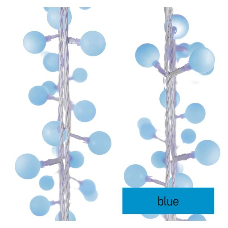 Lampki ogrodowe Girlanda Łańcuch kulki Big Cherry 40x LED do Ogrodu z Żarówkami D5AB01 Emos Dekoracyjny 4m lampki choinkowe świąteczne IP44 Dekoracja sznur Niebieski