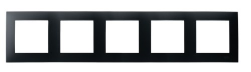 Ramka pięciokrotna R-5Z/33 Szafir OSPEL czarny metalik czarne czarna