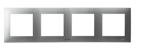Ramka poczwórna do łączników IP-44 RH-4Z/18 Szafir OSPEL srebro srebrne srebrny srebrna