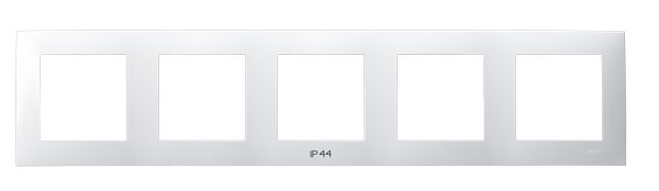 Ramka pięciokrotna do łączników IP-44 RH-5Z/00 Szafir OSPEL biały białe biała