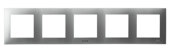 Ramka pięciokrotna do łączników IP-44 RH-5Z/18 Szafir OSPEL srebro srebrne srebrny srebrna