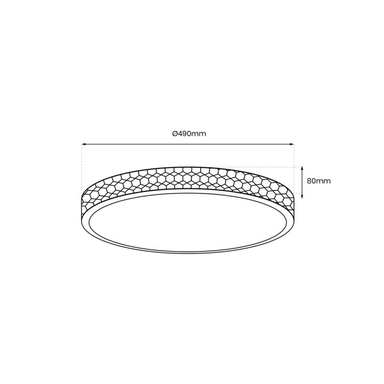 Plafoniera SHINY CLEAR 34W O490 mm ML8499 Milagro - Outlet