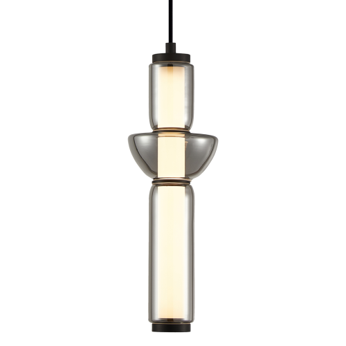 Lampa sufitowa wisząca Industrialna Loft CAMPO 19W LED ML0356 Milagro 3000K nowoczesna oprawa oświetleniowa szkło szklana żyrandol czarny czarna zwis Inspiracje Premium - Outlet