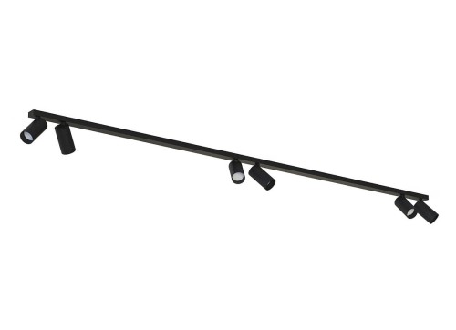 Lampa sufitowa listwa szyna natynkowa 2m MONO VI BLACK 7844 NOWODVORSKI Lighting 6x GU10 Spot oświetleniowa nowoczesna sufitowa ścienna metal czarny czarna nawierzchniowa jak szynoprzewód Inspiracje Premium - Outlet