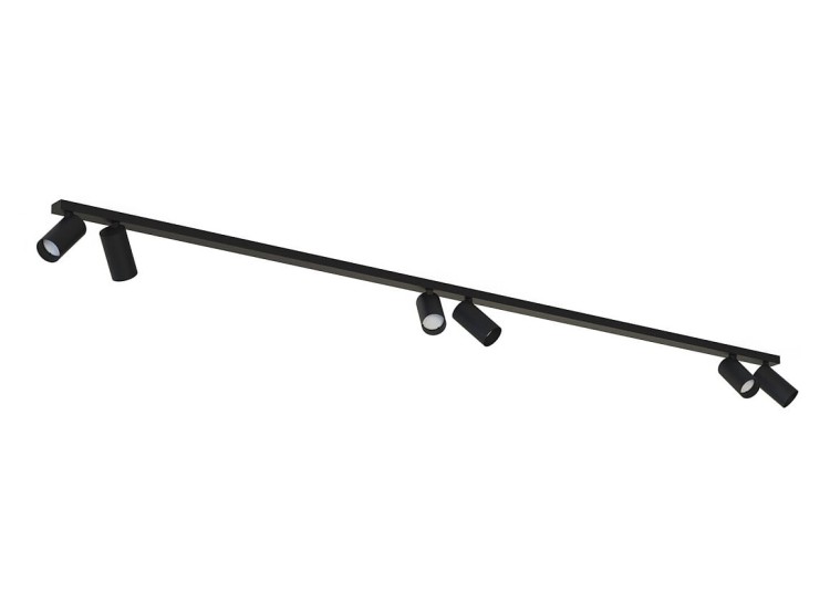 Lampa sufitowa listwa szyna natynkowa 2m MONO VI BLACK 7844 NOWODVORSKI Lighting 6x GU10 Spot oświetleniowa nowoczesna sufitowa ścienna metal czarny czarna nawierzchniowa jak szynoprzewód Inspiracje Premium - Outlet