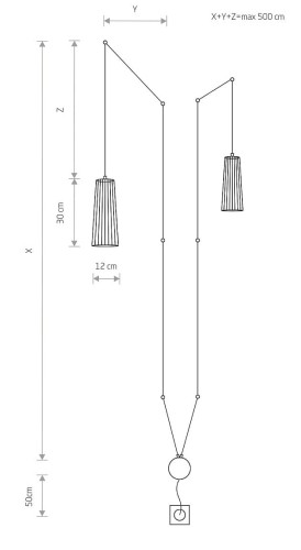 Lampa ścienna regulowana Kinkiet z włącznikiem Industrialny Loft DOVER BLACK II 9263 NOWODVORSKI Lighting 2xGU10 nowoczesna oprawa oświetleniowa czarna zwis Inspiracje Premium - Outlet