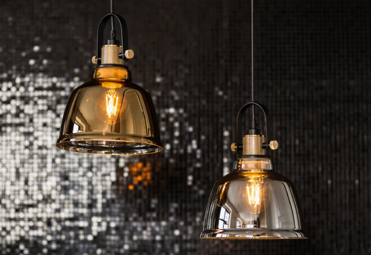 Lampa ścienna Kinkiet Industrialny Loft AMALFI I GOLD 9155 NOWODVORSKI Lighting E27 nowoczesna oprawa oświetleniowa metalowy szklana metalizowana mosiądz ze złotym pojedynczy Inspiracje Premium - Outlet