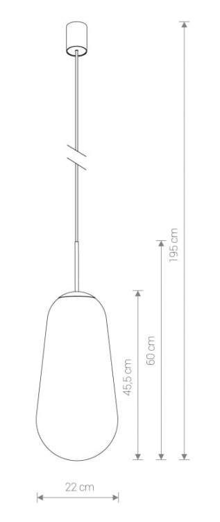Lampa sufitowa wisząca Industrialna Loft PEAR L 8671 NOWODVORSKI Lighting oświetleniowa żyrandol nowoczesna szklana bańka gruszka ze złotym Premium - Outlet