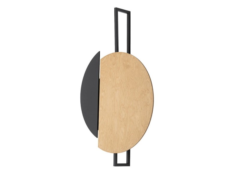 Lampa ścienna Kinkiet Industrialny Loft SUNSET NATURAL C 10578 NOWODVORSKI Lighting GX53 x2 okrąg drewniany nowoczesna oprawa oświetleniowa metal drewno sklejka podwójny Inspiracje Premium - Outlet