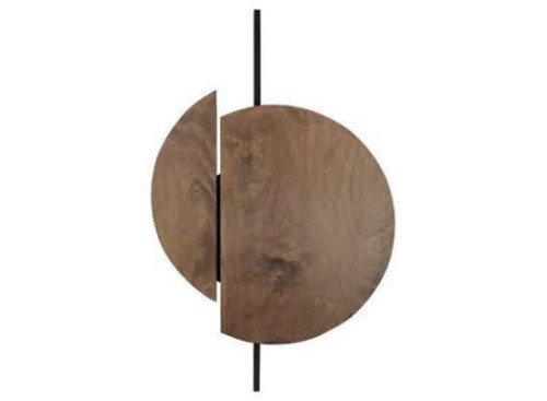 Lampa ścienna Kinkiet Industrialny Loft SUNSET C 7654 NOWODVORSKI Lighting GX53 x2 okrąg drewniany nowoczesna oprawa oświetleniowa metal drewno sklejka podwójny Inspiracje Premium - Outlet