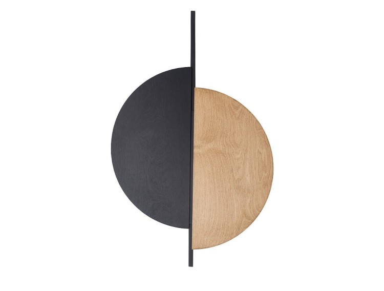 Lampa ścienna Kinkiet Industrialny Loft SUNSET NATURAL B 10577 NOWODVORSKI Lighting GX53 x2 okrąg drewniany nowoczesna oprawa oświetleniowa metal drewno sklejka Inspiracje Premium - Outlet