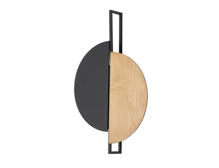 Lampa ścienna Kinkiet Industrialny Loft SUNSET NATURAL B 10577 NOWODVORSKI Lighting GX53 x2 okrąg drewniany nowoczesna oprawa oświetleniowa metal drewno sklejka Inspiracje Premium - Outlet