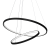Lampa wisząca HOOP BLACK 51W LED ML1542 Milagro
