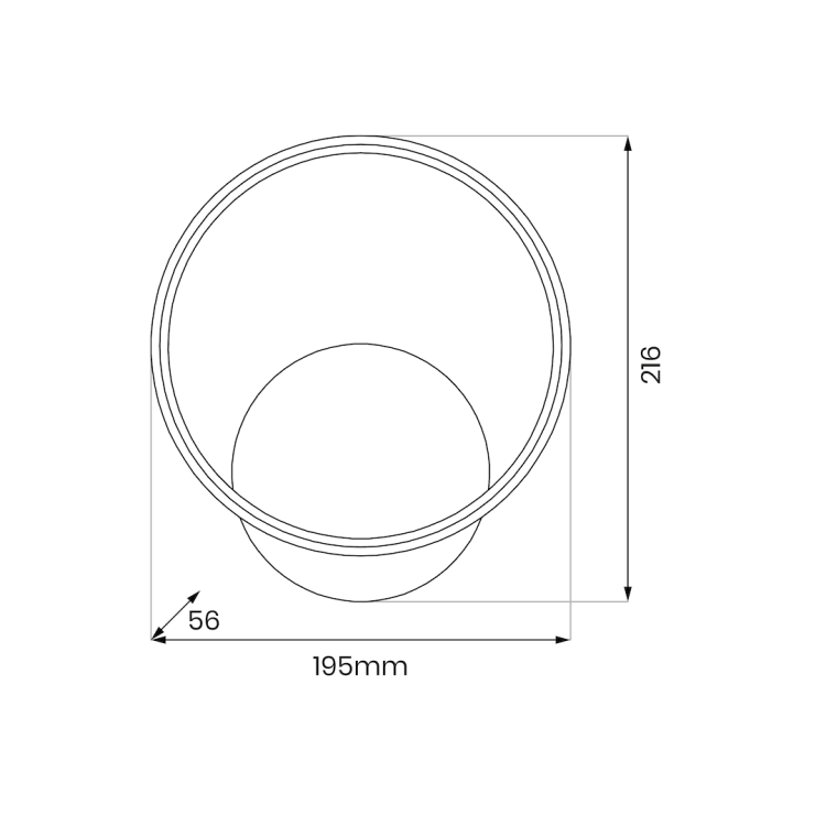 Kinkiet HOOP GOLD 7W LED ML1544 Milagro
