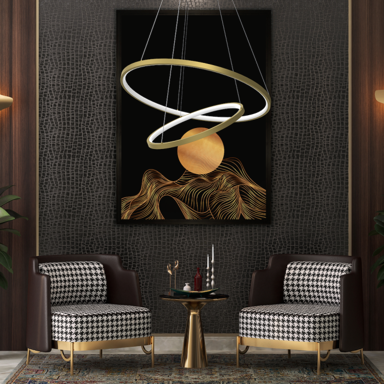 Lampa wisząca HOOP GOLD 51W LED ML1546 Milagro