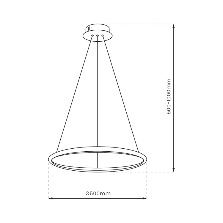 Lampa wisząca HOOP CHROME 27W LED ML1549 Milagro