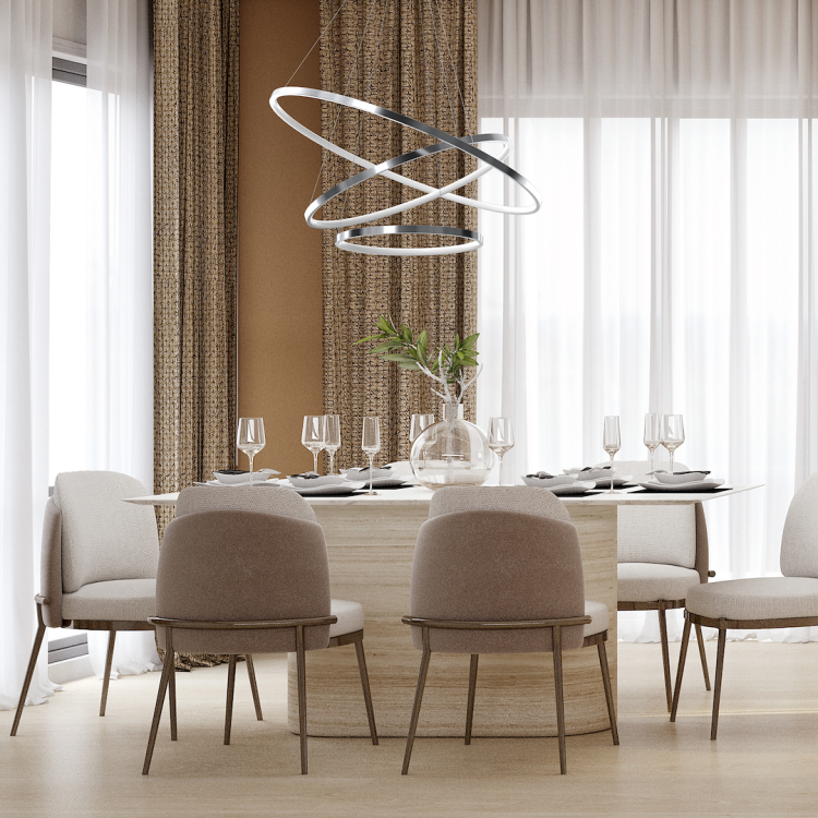 Lampa wisząca HOOP CHROME 93W LED ML1551 Milagro