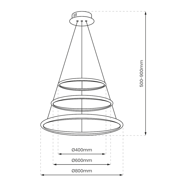 Lampa wisząca HOOP CHROME 93W LED ML1551 Milagro
