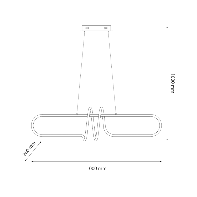 Lampa wisząca VERTIGO 54W LED 4000K ML1576 Milagro