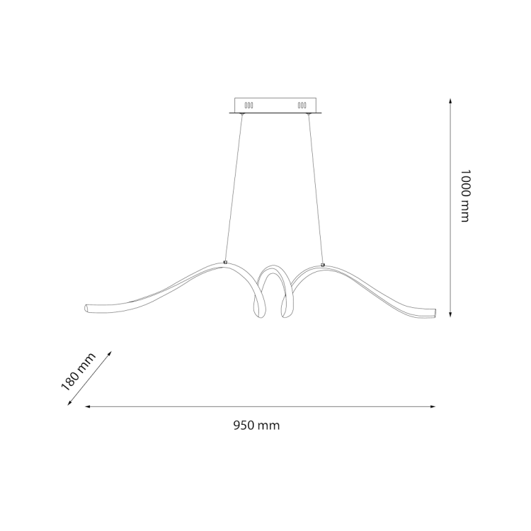 Lampa wisząca LOOP 28W LED 4000K ML1577 Milagro