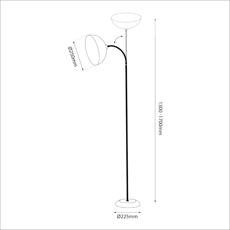 Lampa podłogowa ZACK White 1xE27 ML1633 Milagro regulowana biały biała