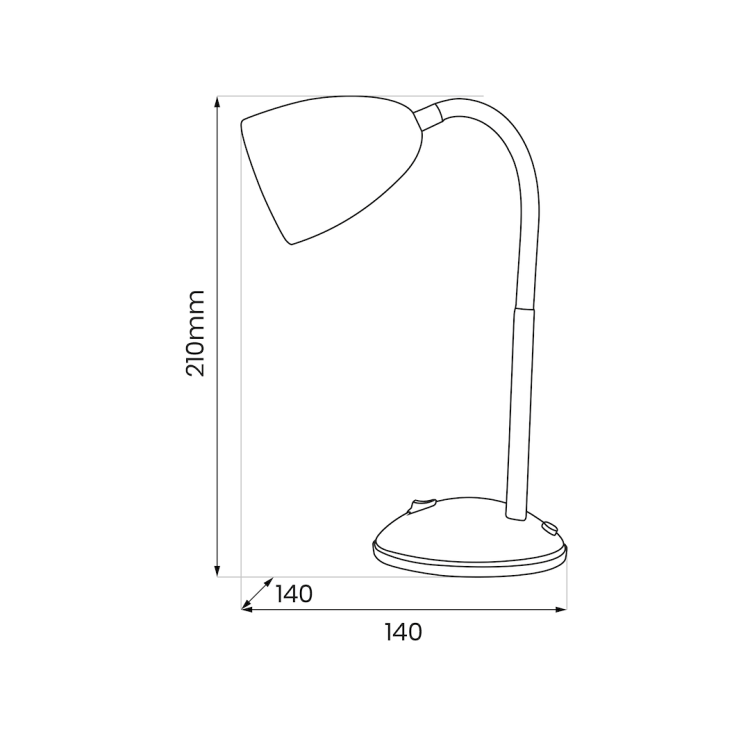 Lampka biurkowa LOGIC Black 1xE27 ML1635 Milagro