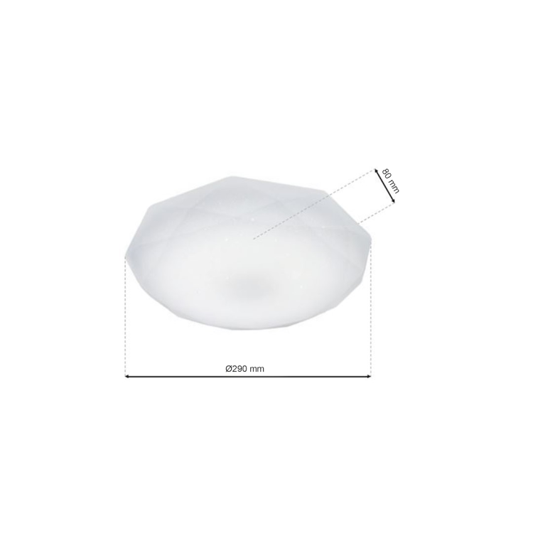 Plafon HEX 12W LED O290mm EK76188 Milagro