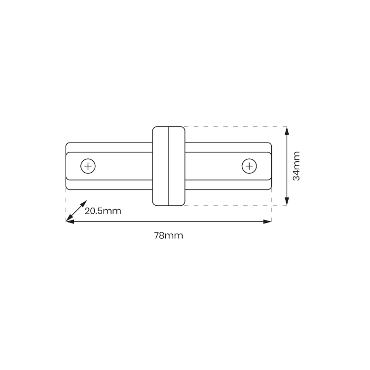 Łącznik Prosty Track Czarny 1-Obwodowy v2.0 ML0708 Milagro