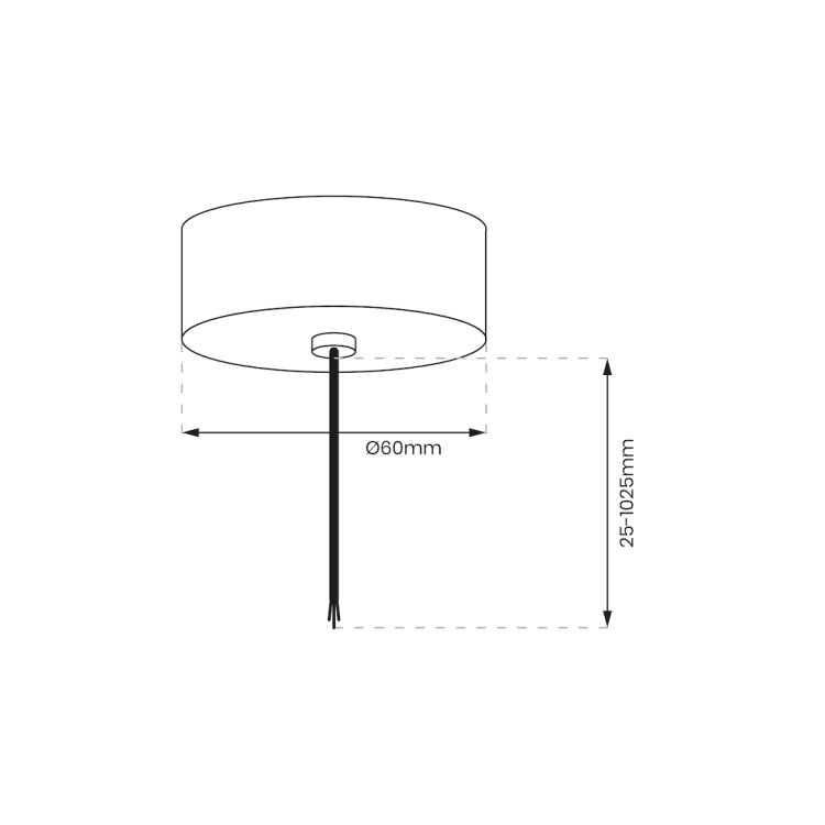 Zawiesie Zasilające Prowadnica Track Czarny 1-Obwodowy v2.0 ML0718 Milagro