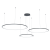 Lampa wisząca Saturno Black 100W LED ML0846 Milagro