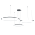 Lampa wisząca Saturno Black 100W LED ML0846 Milagro