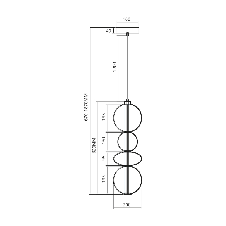 Lampa wisząca DAPHNE WHITE 36W ML0863 Milagro