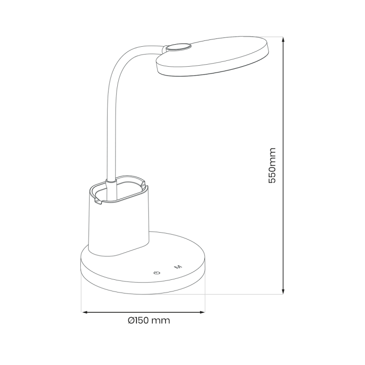 Lampka biurkowa SCUOLA WHITE 5W LED ML1016 Milagro