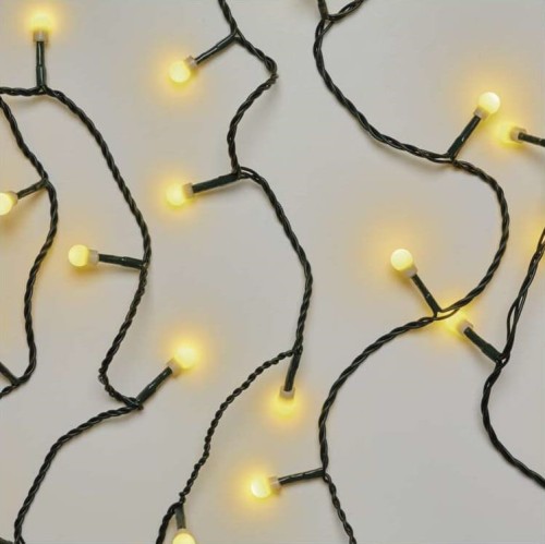 Lampki choinkowe Łańcuch kulki Cherry 100x LED z Żarówkami D5GW02 Emos Dekoracyjny 5m lampki świąteczne IP20 Dekoracja świąteczna Boże Narodzenie ozdoba wewnętrzna do domu sznur ciepłobiały Ciepły biały