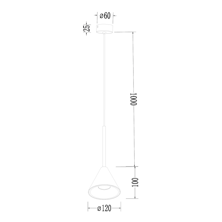 Lampa Wisząca Cone Złoty 1xGU10 ML1124 Milagro