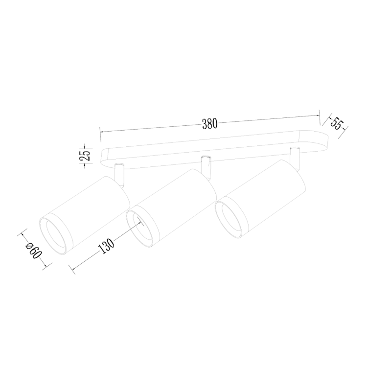 Oprawa Mica Spot Złoty 3xGU10 ML1149 Milagro